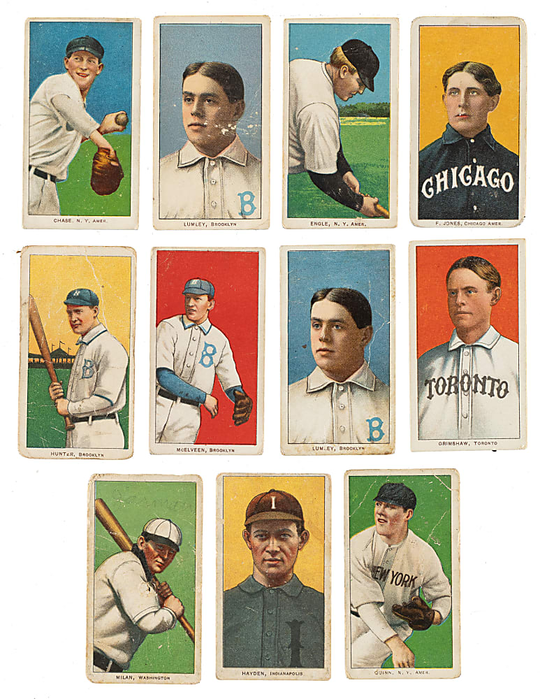 1909-1911 T206 White Border Collection (11) Including Hal Chase