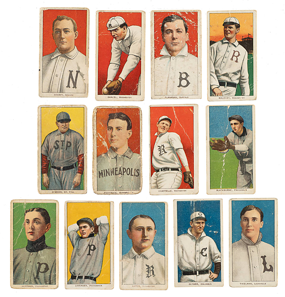 1909-1911 T206 White Border Minor Leaguer Collection (13)