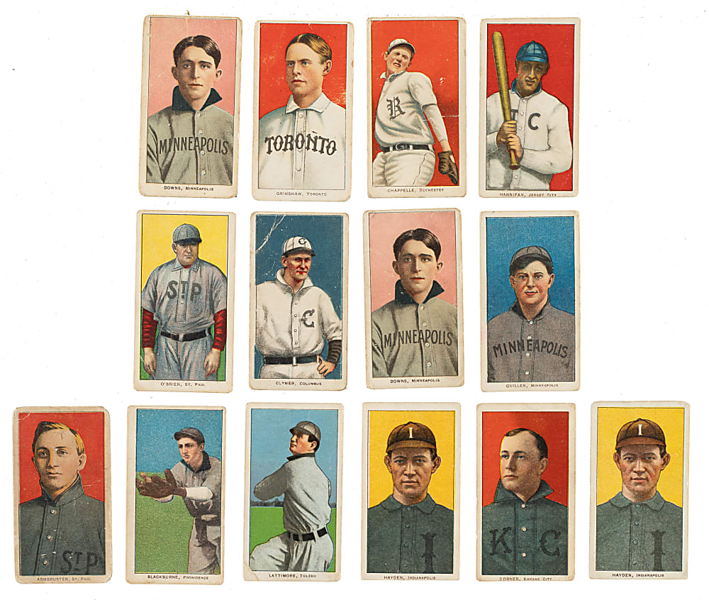 1909-1911 T206 White Border Minor Leaguer Collection (14)