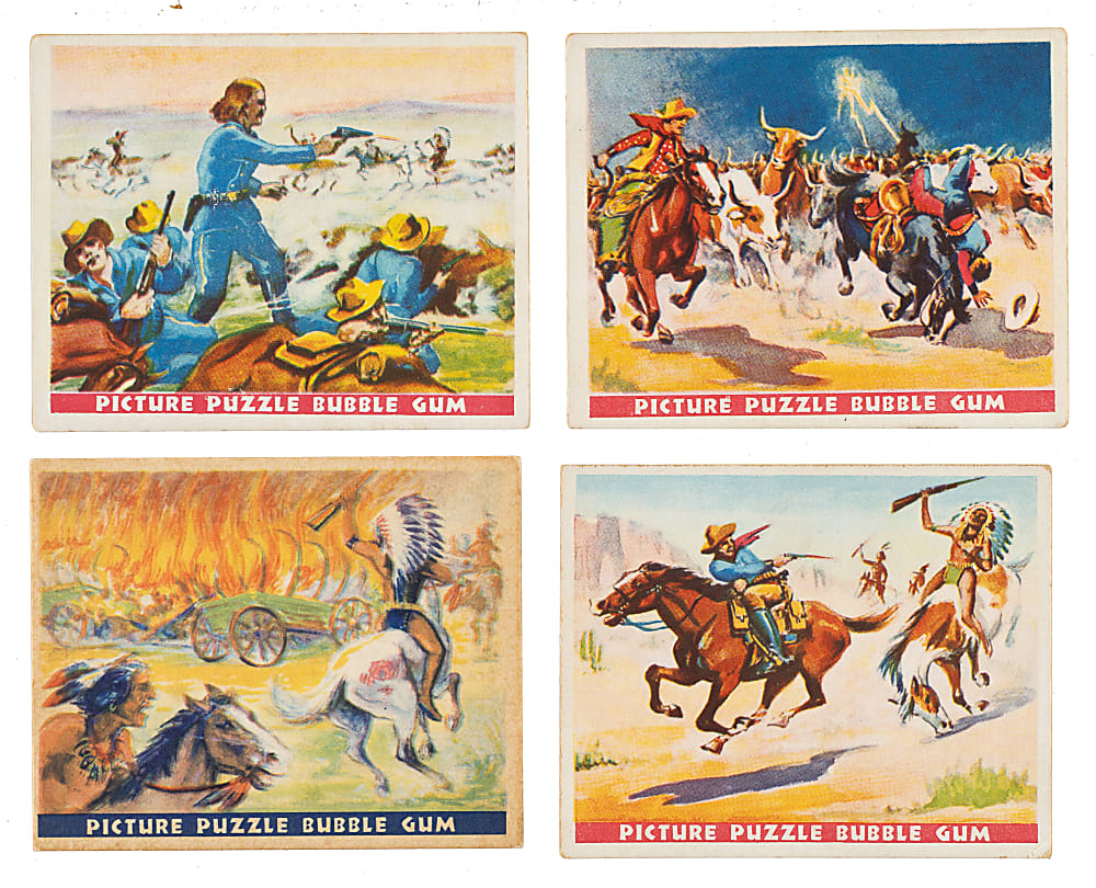 1937 R172 Gum, Inc. "Wild West" Complete Set (48) Plus Wrapper