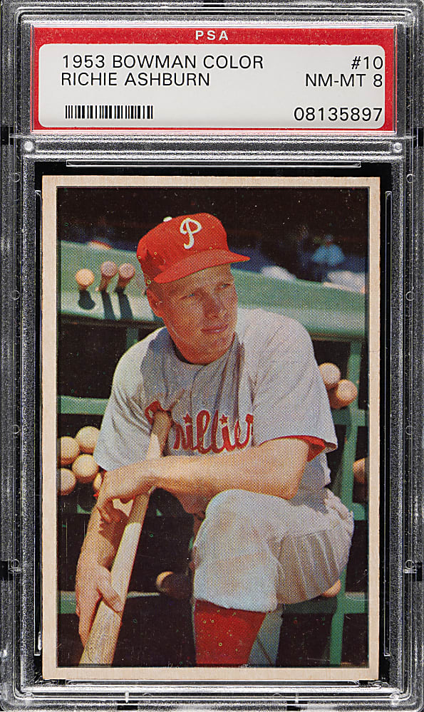 1953 Bowman Color #10 Richie Ashburn PSA NM-MT 8