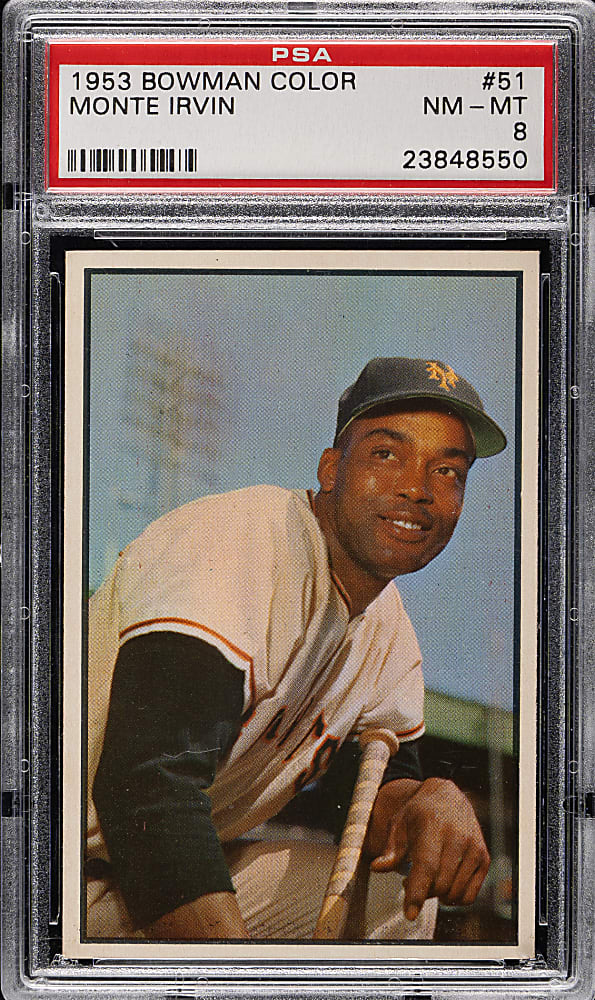 1953 Bowman Color #51 Monte Irvin PSA NM-MT 8