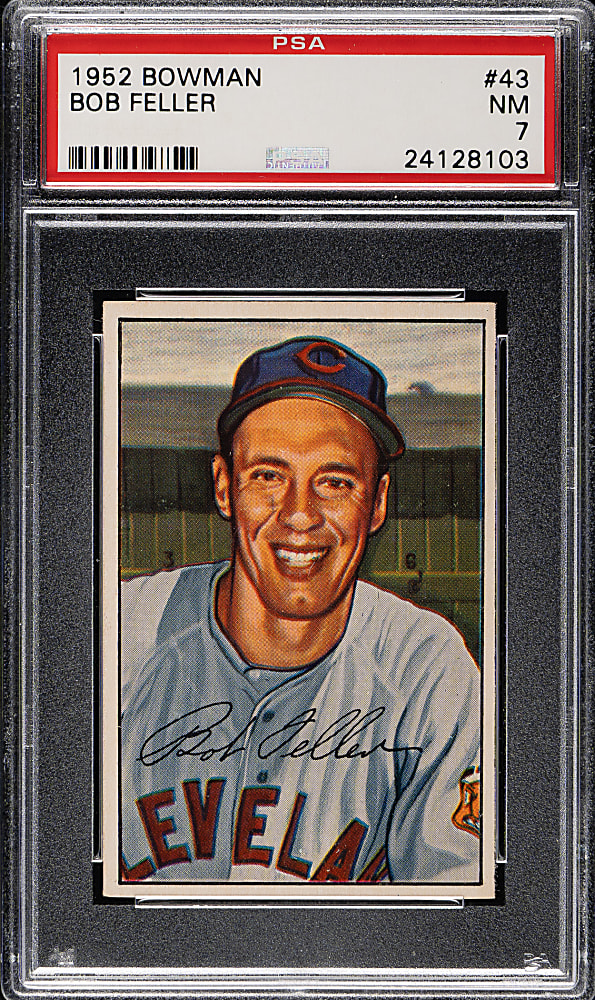 1952 Bowman #43 Bob Feller PSA NM 7