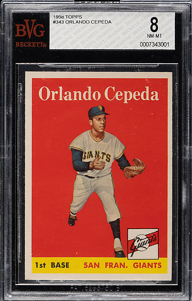 1958 Topps #343 Orlando Cepeda Rookie BVG NM-MT 8