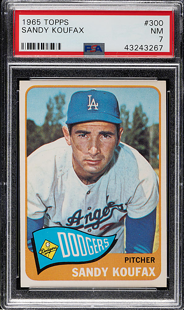 1965 Topps #300 Sandy Koufax PSA NM 7