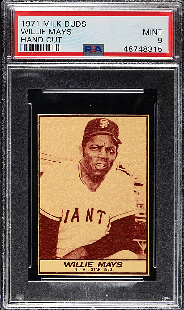 1971 Milk Duds Willie Mays PSA MINT 9