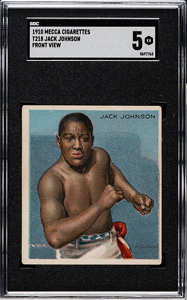 Circa 1910 T218 Hassan "Champion Athletes and Prize Fighters" Jack Johnson Front View SGC EX 5
