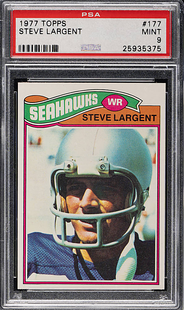 1977 Topps Football #177 Steve Largent Rookie PSA MINT 9