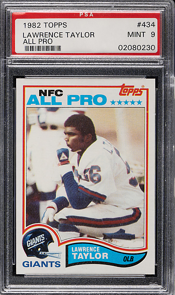 1982 Topps Football #434 Lawrence Taylor Rookie PSA MINT 9