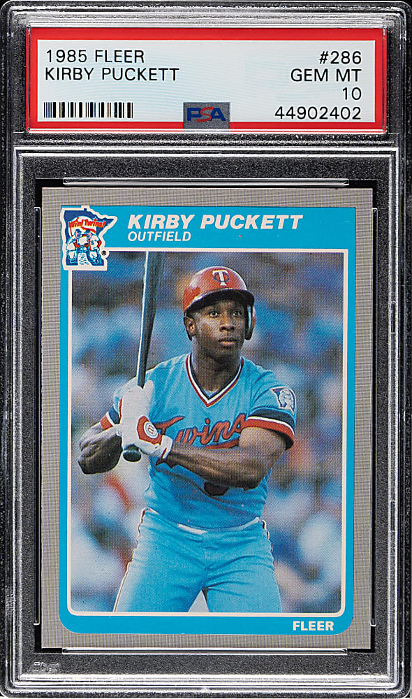 1985 Fleer #286 Kirby Puckett Rookie PSA GEM MINT 10