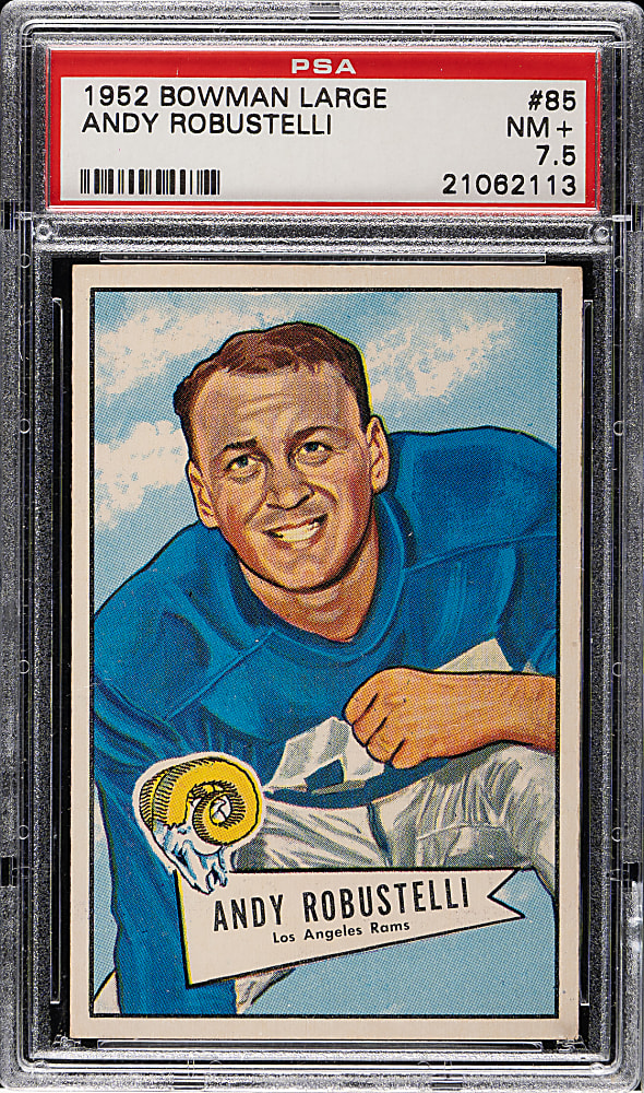 1952 Bowman Large Football #85 Andy Robustelli Rookie PSA NM+ 7.5