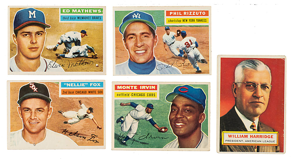 1956 Topps Partial Set (207/340) Including Ted Williams, Duke Snider, and Yogi Berra