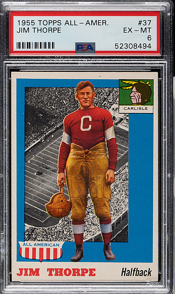 1955 Topps All-American Football #37 Jim Thorpe PSA EX-MT 6