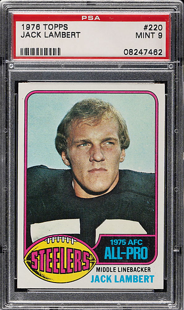 1976 Topps Football #220 Jack Lambert Rookie PSA MINT 9