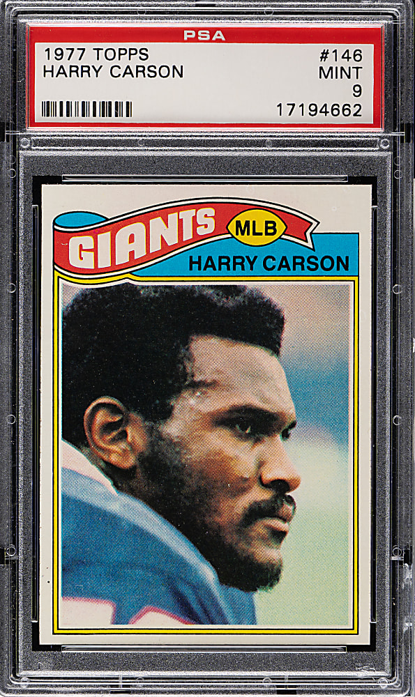 1977 Topps Football #146 Harry Carson Rookie PSA MINT 9