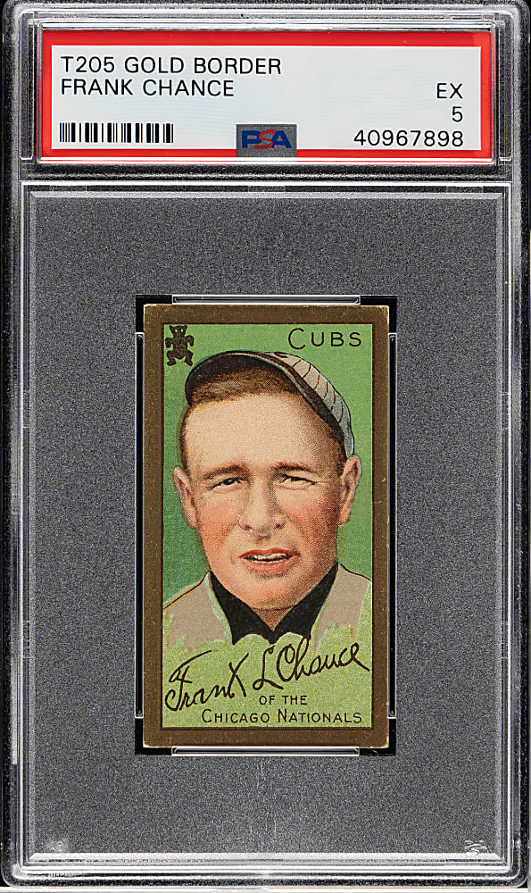 1911 T205 Gold Border Frank Chance PSA EX 5