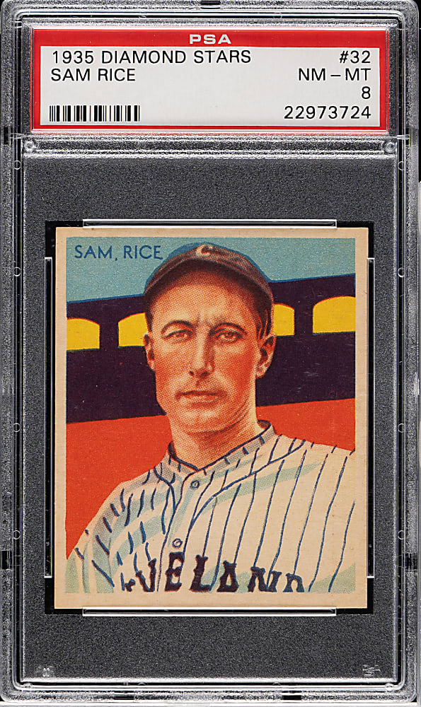 1934-1936 R327 Diamond Stars #32 Sam Rice PSA NM-MT 8