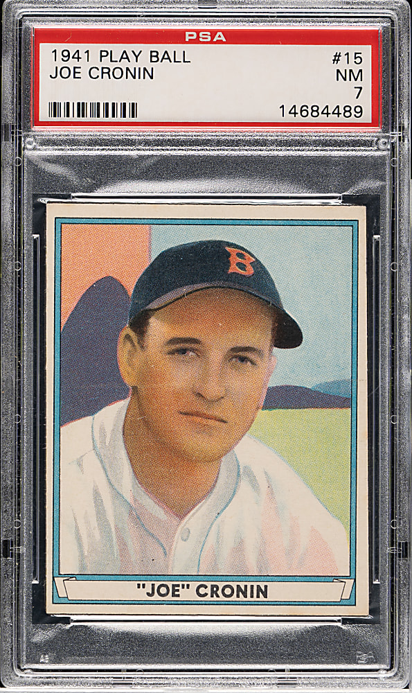 1941 R336 Play Ball #15 Joe Cronin PSA NM 7