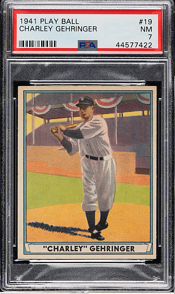 1941 R336 Play Ball #19 Charley Gehringer PSA NM 7