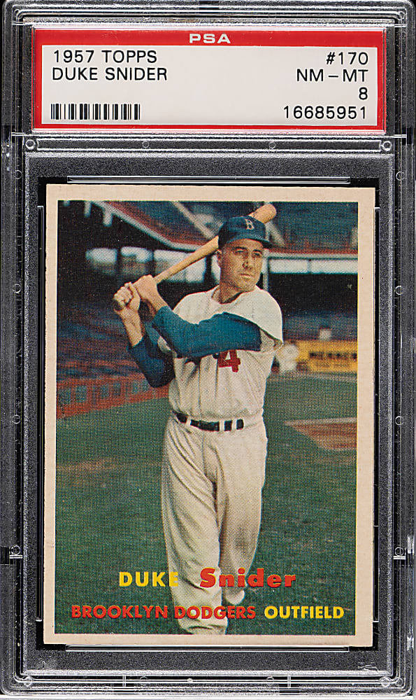 1957 Topps #170 Duke Snider PSA NM-MT 8