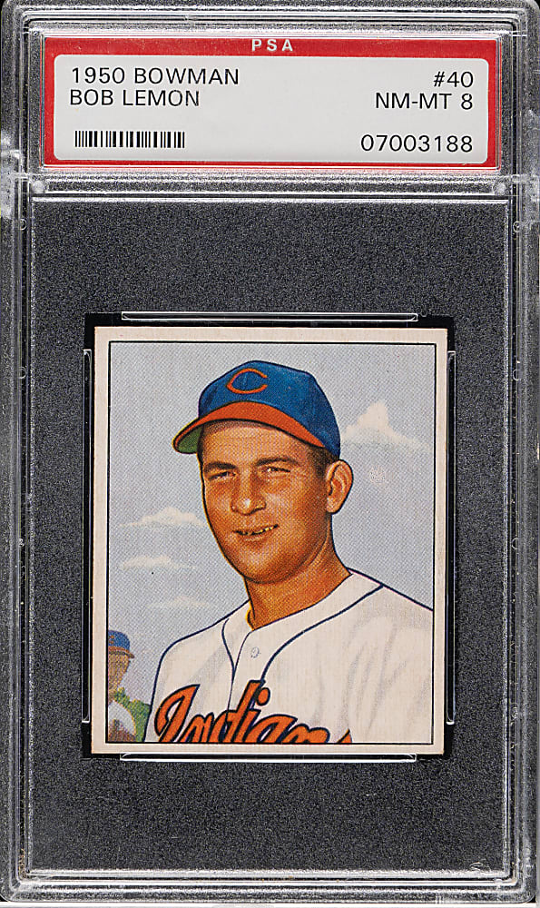 1950 Bowman #40 Bob Lemon PSA NM-MT 8
