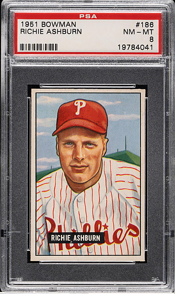1951 Bowman #186 Richie Ashburn PSA NM-MT 8