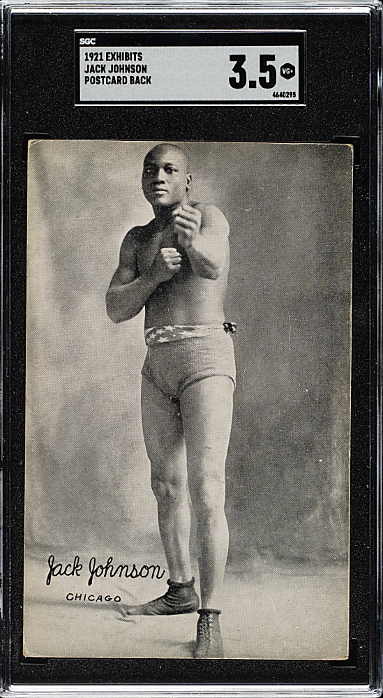 1921 Exhibits Boxing Jack Johnson SGC VG+ 3.5