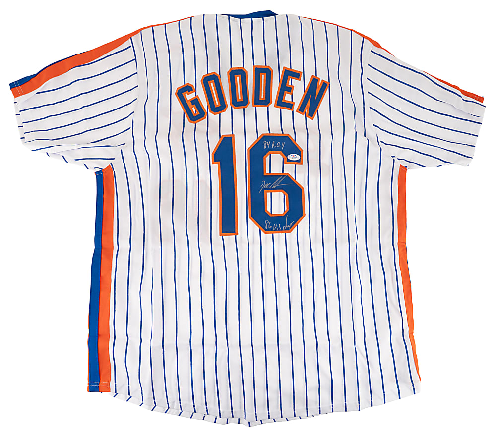 Dwight Gooden Signed New York Mets Jersey with "84 R.O.Y" and "86 W.S. Champs" Inscriptions - PSA/DNA