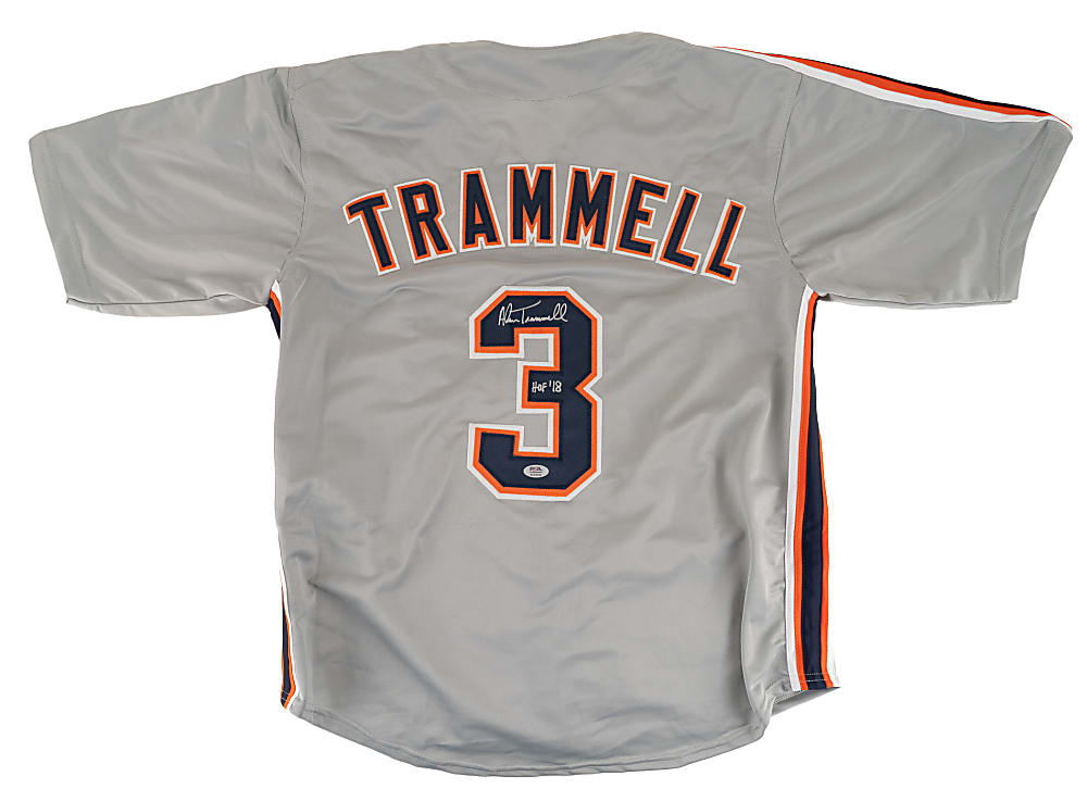 Alan Trammell Signed Detroit Tigers Jersey with "HOF '18" Inscription - PSA/DNA