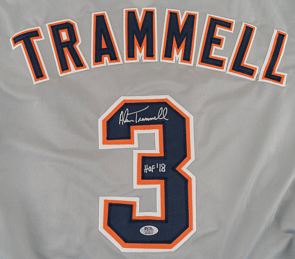 Alan Trammell Signed Detroit Tigers Jersey with "HOF '18" Inscription - PSA/DNA