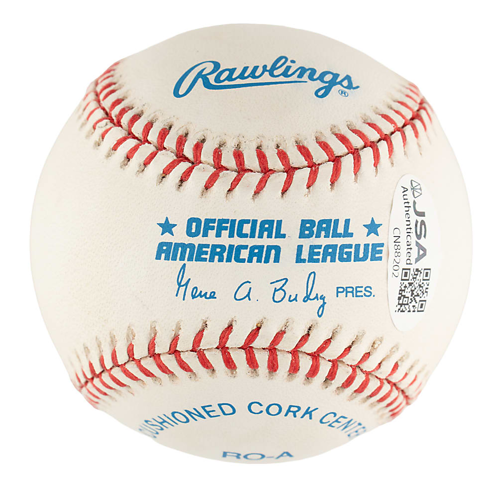 Reggie Jackson Single-Signed Baseball with "HOF 93" Inscription - JSA