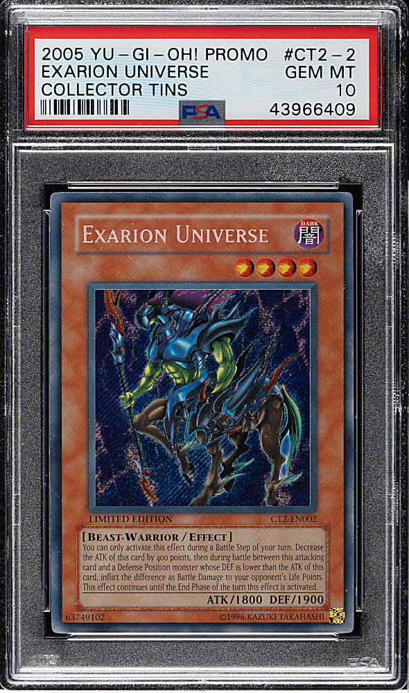 2005 Yu-Gi-Oh! Collectors Tin Promo #CT2-EN002 Exarion Universe PSA GEM MINT 10