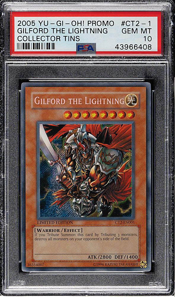 2005 Yu-Gi-Oh! Collectors Tin Promo #CT2-EN001 Gilford The Lightning PSA GEM MINT 10