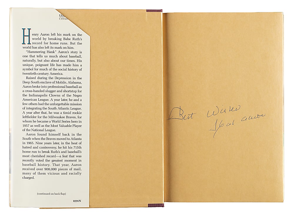 1993 Hank Aaron Signed "I Had A Hammer: The Hank Aaron Story" Book - PSA/DNA