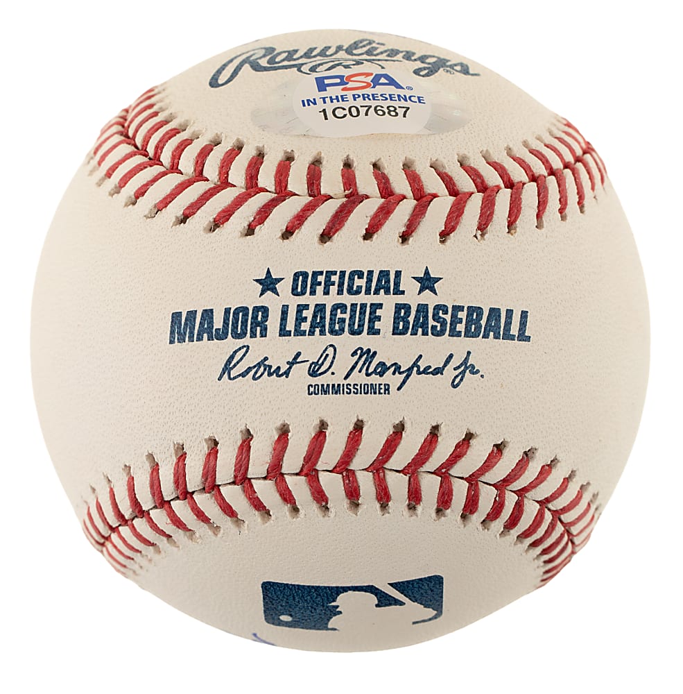 Barry Larkin Single-Signed Baseball with Multiple Inscriptions - PSA/DNA