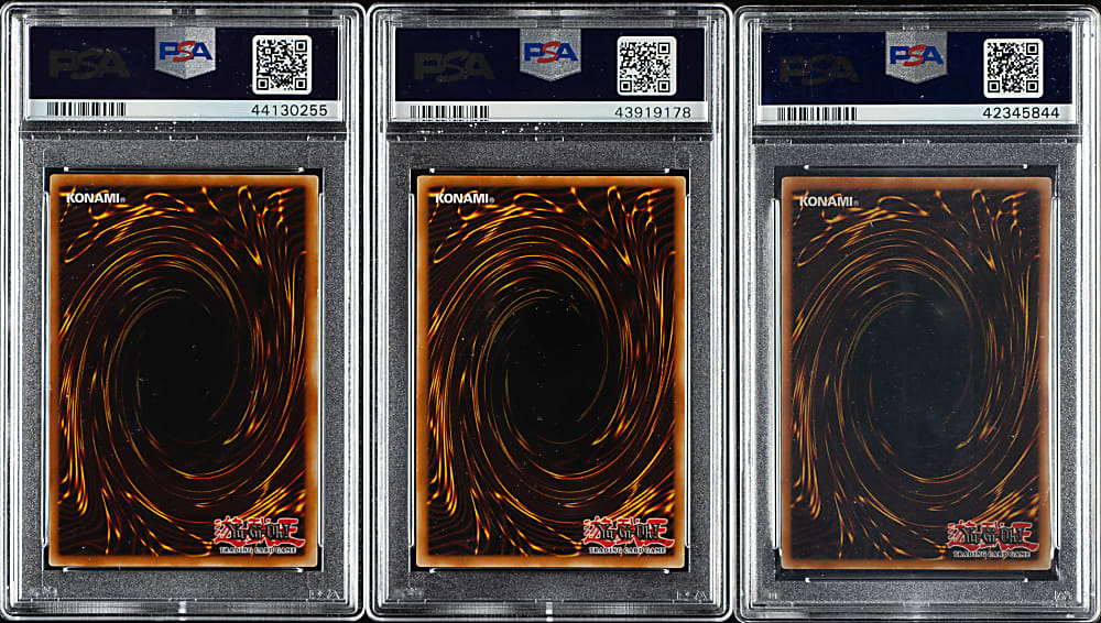 2002 Yu-Gi-Oh! Dark Duel Stories Promo PSA MINT 9 Trio