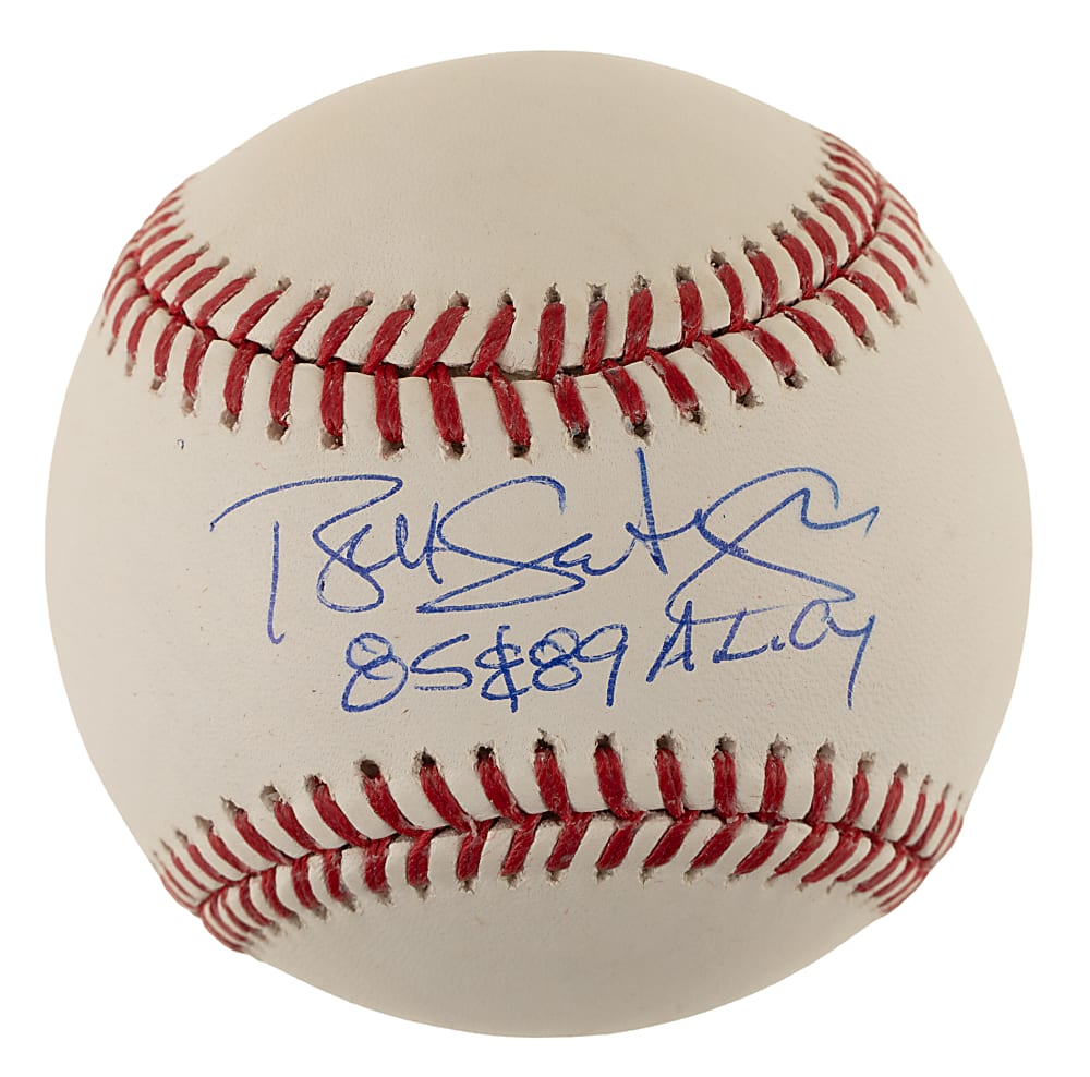 Bret Saberhagen Single-Signed Baseball with "85 & 89 A.L.C.Y." Inscription - PSA/DNA