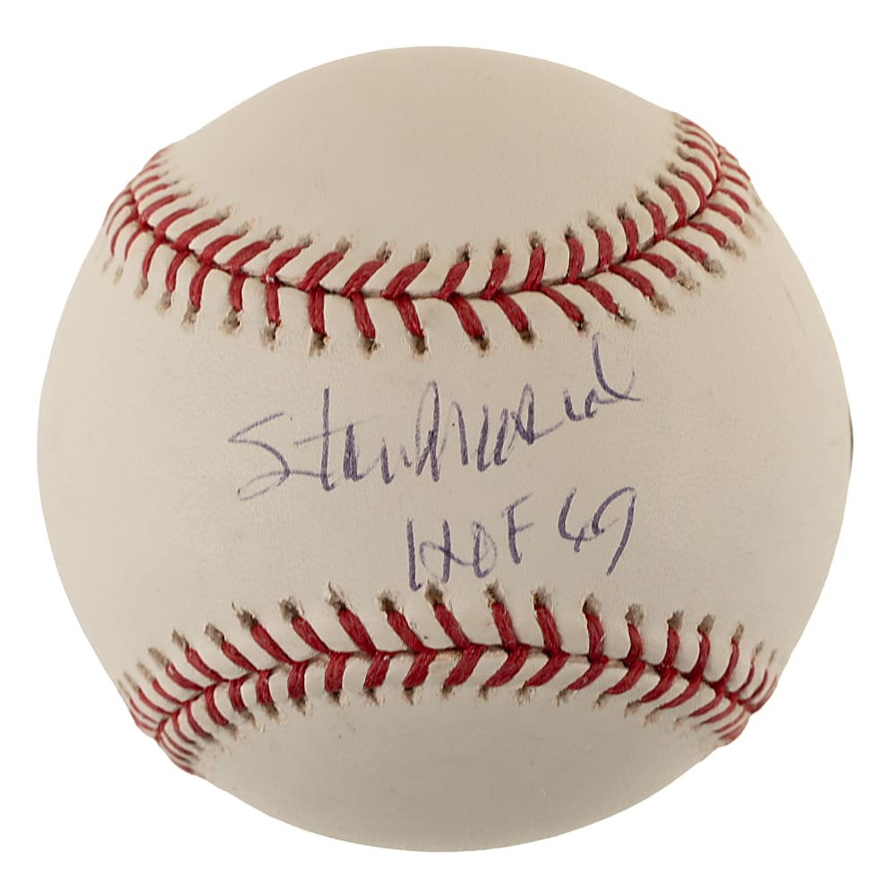 Stan Musial Single-Signed Baseball with "HOF 69" Inscription - Beckett