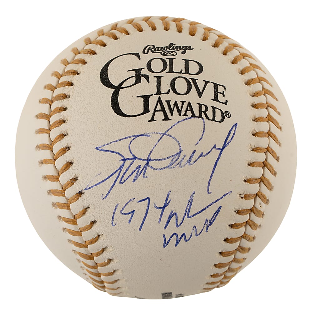 Steve Garvey Single-Signed Gold Glove Award Baseball with "1974 NL MVP" Inscription - Beckett