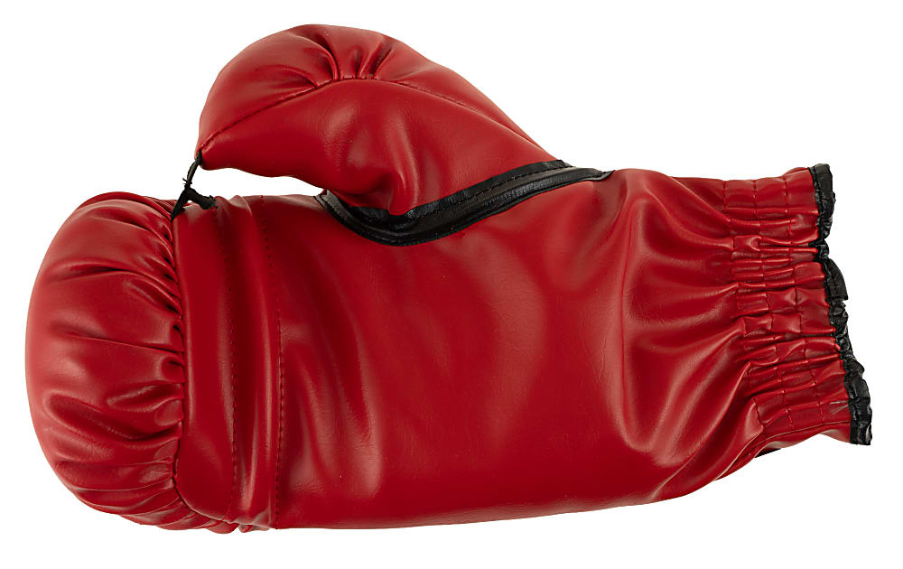Marvin Hagler and Sugar Ray Leonard Dual-Signed Boxing Glove - Beckett