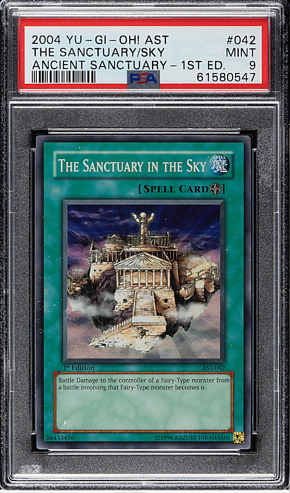 2004 Yu-Gi-Oh! Ancient Sanctuary 1st Edition #042 Sanctuary In The Sky Rare Holographic PSA MINT 9