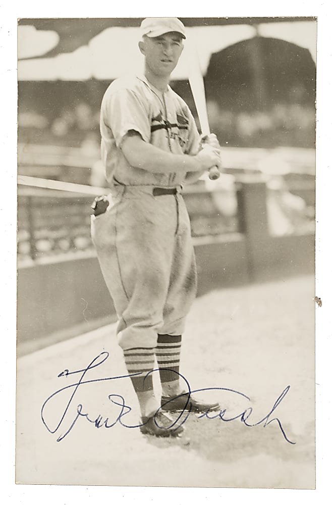 Frank Frisch Signed Real-Photo Postcard - JSA