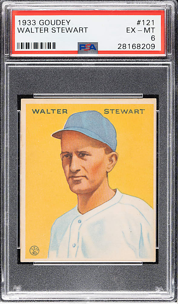 1933 R319 Goudey #121 Walter Stewart PSA EX-MT 6