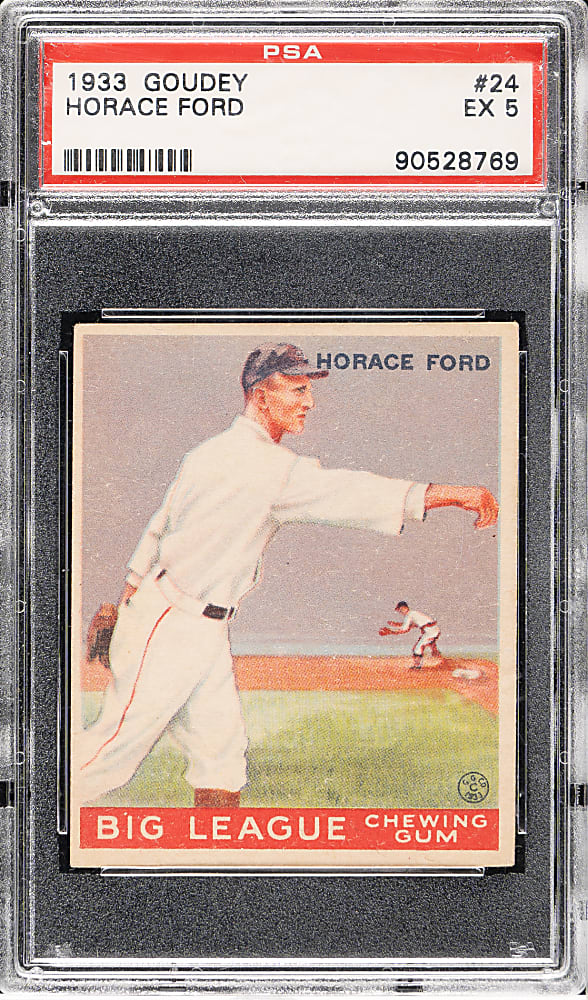 1933 R319 Goudey #24 Horace Ford PSA EX 5