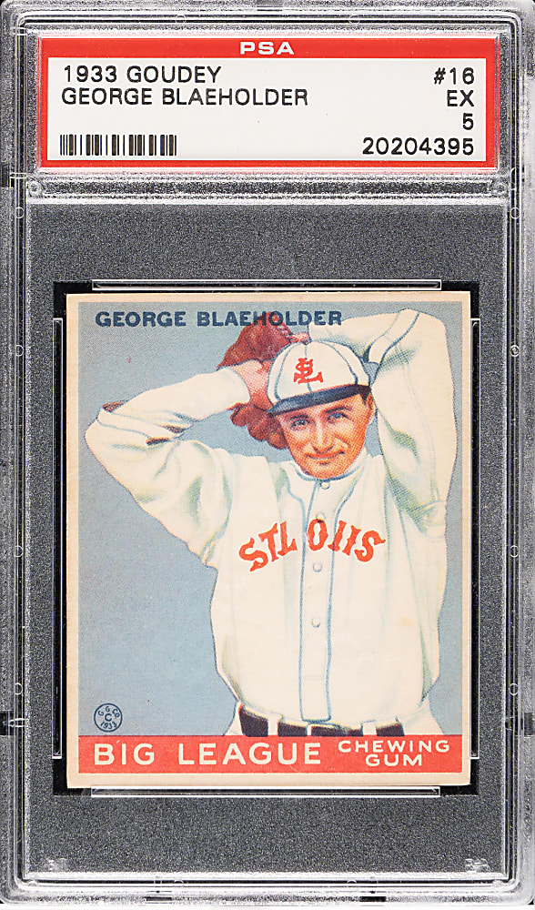 1933 R319 Goudey #16 George Blaeholder PSA EX 5