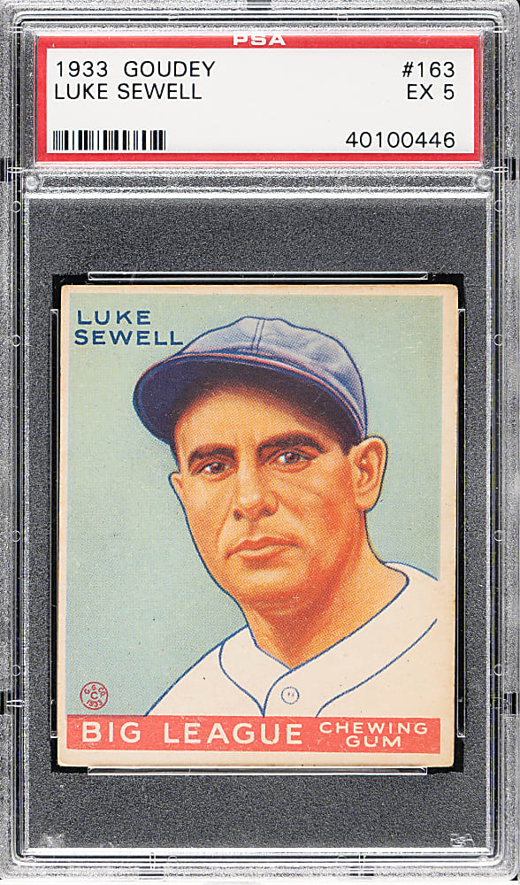 1933 R319 Goudey #163 Luke Sewell PSA EX 5