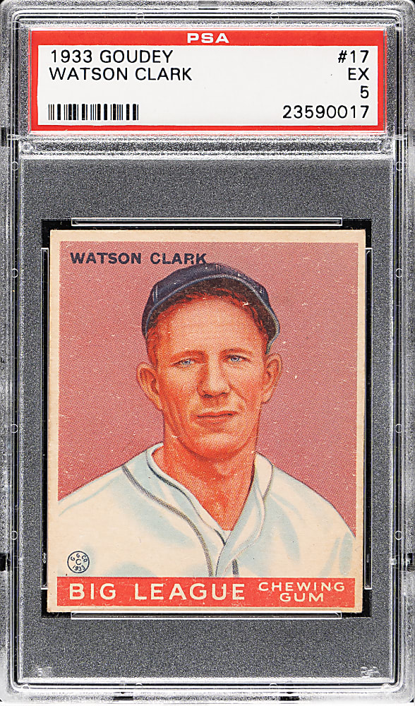 1933 R319 Goudey #17 Watson Clark PSA EX 5