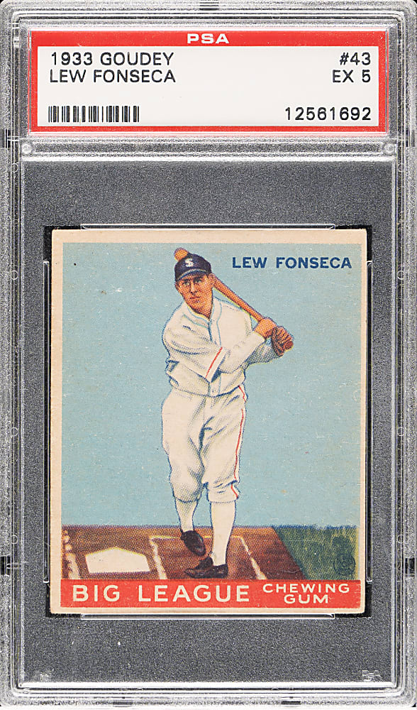 1933 R319 Goudey #43 Lew Fonseca PSA EX 5