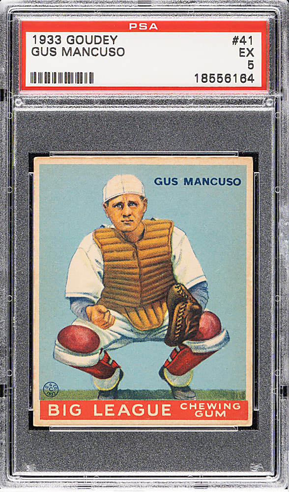 1933 R319 Goudey #41 Gus Mancuso PSA EX 5
