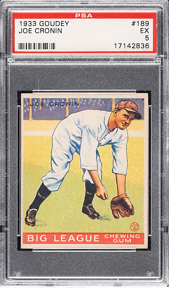 1933 R319 Goudey #189 Joe Cronin PSA EX 5